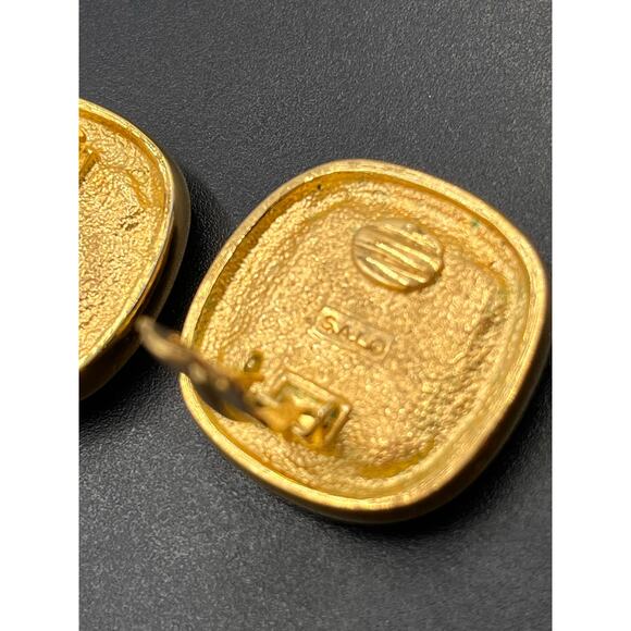 Vintage Swarovski SAL 1980 Large Blue Crystal Pave Crystals Clip on Earrings - Picture 5 of 8